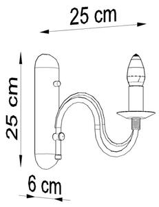 Aplică perete MINERWA 1xE14/40W/230V negru