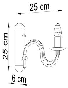 Aplică perete MINERWA 1xE14/40W/230V alb