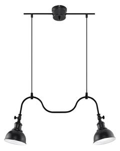 Lustră pe cablu MARE 2 2xE27/60W/230V negru