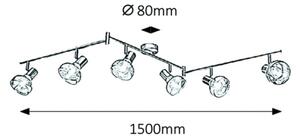 Rabalux 5553 - Lampă spot HOLLY 6xE14/40W/230V auriu