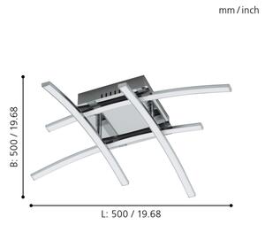 Eglo 96305 - Lustră aplicată LED NEVADO 4xLED/5W/230V