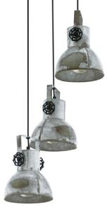 Eglo 79371 - Lustră suspendată pe cablu BARNSTAPLE 3xE27/40W/230V maro/patină