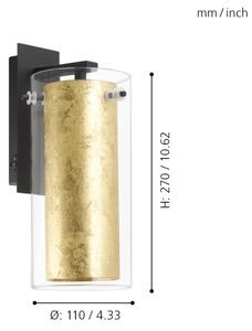 Eglo 97839 - Aplică perete PINTO GOLD 1xE27/40W/230V