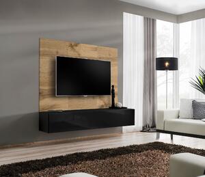 Mobilier living Standlake WTZ SW PR1 (wotan + negru lucios). Promo -21%. 1156523