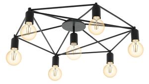 Eglo 97904 - Lustră aplicată STAITI 7xE27/60W/230V negru