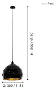 Eglo 97845 - Lustră pe cablu ROCCAFORTE 1xE27/60W/230V