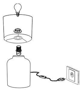 Eglo 97773 - Lampă de masă BELLARIVA 1xE14/40W/230V