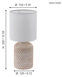 Eglo 97773 - Lampă de masă BELLARIVA 1xE14/40W/230V