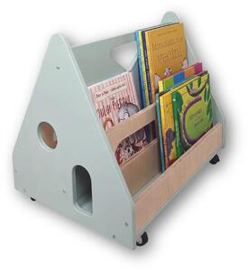 Biblioteca Montessori cu roti, in forma de casuta BOOKY Pearl