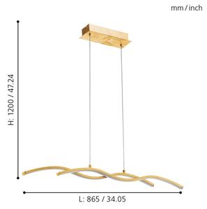 Eglo 97745 - Lustră LED pe cablu MIRAFLORES 2xLED/8,5W/230V