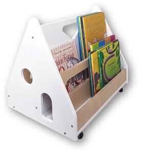 Biblioteca Montessori cu roti, in forma de casuta BOOKY Pearl