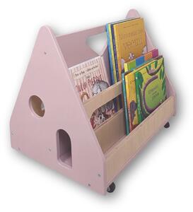 Biblioteca Montessori cu roti, in forma de casuta BOOKY Pearl