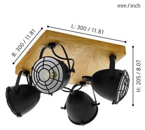 Eglo 49079 - Plafonieră cu spoturi GATEBECK 4xE14/40W/230V