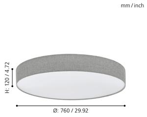 Eglo 97784 - Plafonier LED ROMAO dimabil 60W 230V