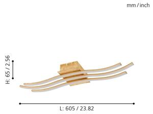 Eglo 97743 - Plafonieră LED aplicată MIRAFLORES 3xLED/8,6W/230V