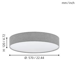 Eglo 97779 - Plafonier LED ROMAO dimabil 40W 230V
