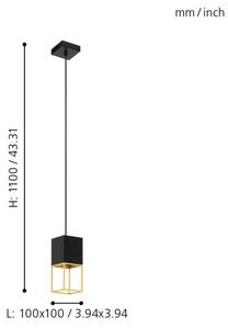 Eglo 97733 - Lustră LED suspendată pe cablu MONTEBALDO 1xGU10/5W/230V