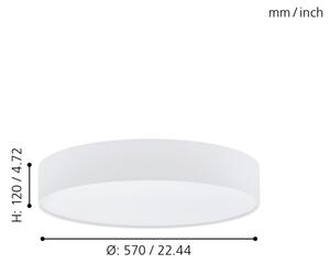 Eglo 97777 - Plafonieră LED dimabilă ROMAO 1 LED/40W/230V