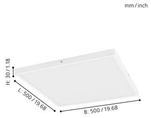 Eglo 97277 - Plafonieră LED dimabilă FUEVA 1 LED/25W/230V