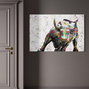 Tablou Canvas Premium LuxCanva® A1191, Bull Market , Stock Market, Birou, Financiar, Colorat, Culori Vibrante