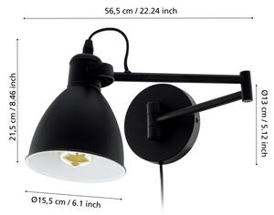 Eglo 97886 - Aplică perete SAN PERI 1xE27/10W/230V