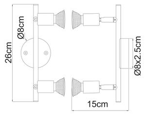 Globo 57381-2L - Spot LED OLANA 2xGU10/3W/230V