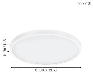 Eglo 97271 - Plafonieră LED reglabilă FUEVA 1 LED/25W/230V 3000K