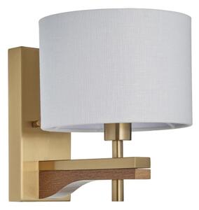 Endon 116995 - Lampă de perete HEATHCLIFF, 1x E14/7W/230V, alamă/frasin
