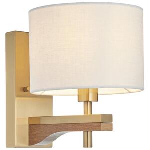 Endon 116995 - Lampă de perete HEATHCLIFF, 1x E14/7W/230V, alamă/frasin