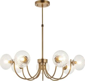 Endon 119224 - Lustră suspendată pe cablu HAGUE 7xG9/5W/230V alamă