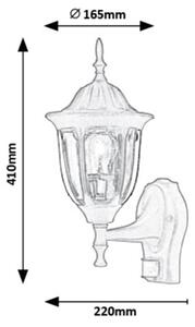 Rabalux 7837 - Aplică perete exterior cu senzor MILANO 1xE27/60W/230V IP43 negru
