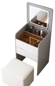 SET DIVA - Măsuță de machiaj compactă cu oglindă și spațiu de depozitare