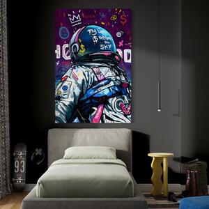 Tablou Canvas Premium LuxCanva® A1119, Astronaut , Cosmonaut, Spatiu, Motivational, Culori Vibrante
