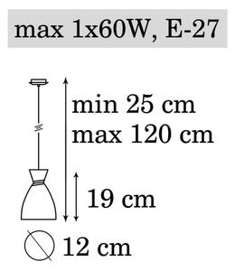 Lustră pe cablu NAOMI 1xE27/60W/230V