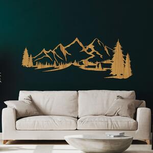 Pictură murală pe lemn - Pădure și munți | REHORA