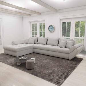 Colțar extensibil dumonde cu ladă de depozitare si sezut confortabil din spuma high-density, Loana XL Vibe Bej 03 335x185 cm