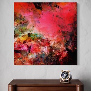 Tablou Canvas Premium LuxCanva® A1085, Colorful Red , Abstract, Red, Multicolor, Culori Vibrante