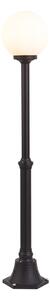 Lampă clasică de exterior neagră cu sticlă opal 140cm IP44 - Champs