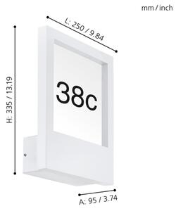 Eglo 98143 - Număr de casă MONTEROS 1xE27/28W/230V IP44 alb