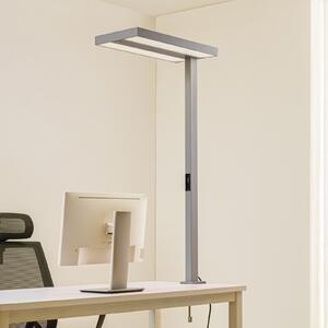Arcchio Lampă de birou cu clemă LED Logan, argintiu, dimabil, senzor, reglabil, Gri, Studiu / Birou, Aluminiu, Modern