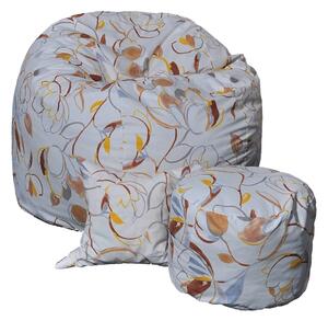 Set Fotoliu King Size cu Otoman (suport picioare) si Perna, Material Textil - Blossom