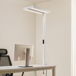 Arcchio Lampă LED de birou cu clemă Logan, albă, dimabilă, senzor, reglabil, Alb, Studiu / Birou, Aluminiu, Modern