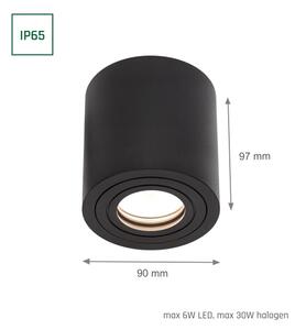 Spot de baie CHLOE 1xGU10/6W/230V IP65 rotund negru
