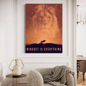 Tablou Canvas Premium LuxCanva® A1049, The Lion King , Leu, Regele Junglei, Safari, Motivational, Culori Vibrante