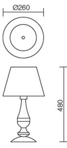 Redo 02-713 - Lampă de masă FABIOLA 1xE27/28W/230V