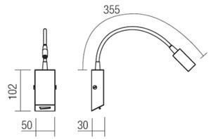 Redo 01-1195 - Aplică perete LED HELLO 1xLED/3W/230V