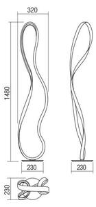 Redo 01-1417 - Lampadar LED cu dimmer NUBO LED/35W/230V