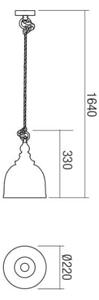 Redo 01-1399 - Lustră pe cablu KASHI 1xE27/42W/230V