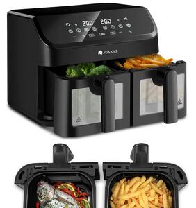 Juskys Friteuză cu aer cald de 9 L - neagră