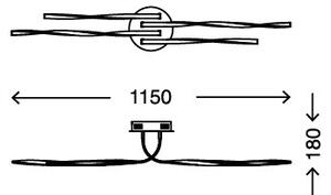 Briloner 3340-042 - Plafonier LED reglabil TWIN 4x7,5W/230V